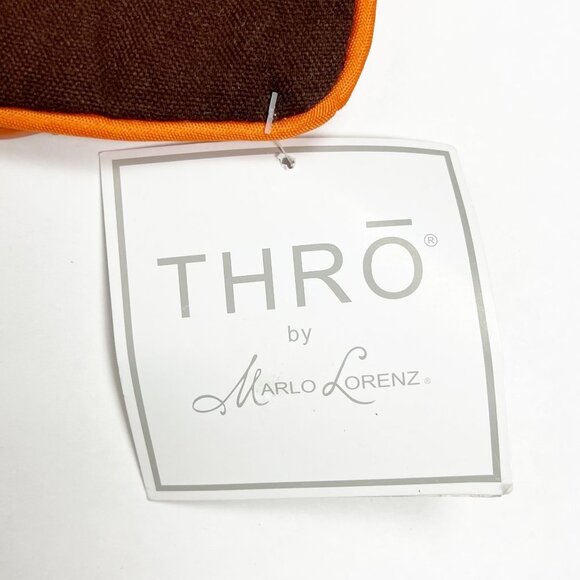 NWT THRO by Marlo Lorenz Haunted House Glow in the Dark Pillow Cover. Orange. 20 - Picture 3 of 7